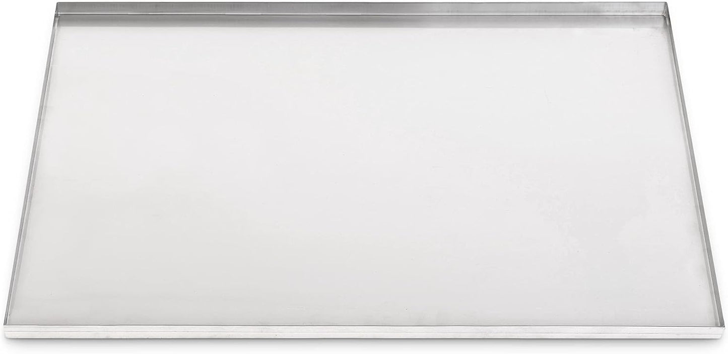 29.5" x 17.5" Metal Replacement Dog Crate Pan Chew Proof Crack Proof Pet Kennel Tray Central Dog Training Crate Pan Pet Supplies, Galvanized, 1" H