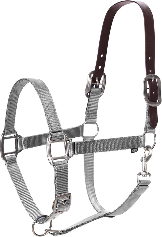 Equinavia Loki Adjustable Breakaway Horse Halter - Silver Sconce Gray - Cob