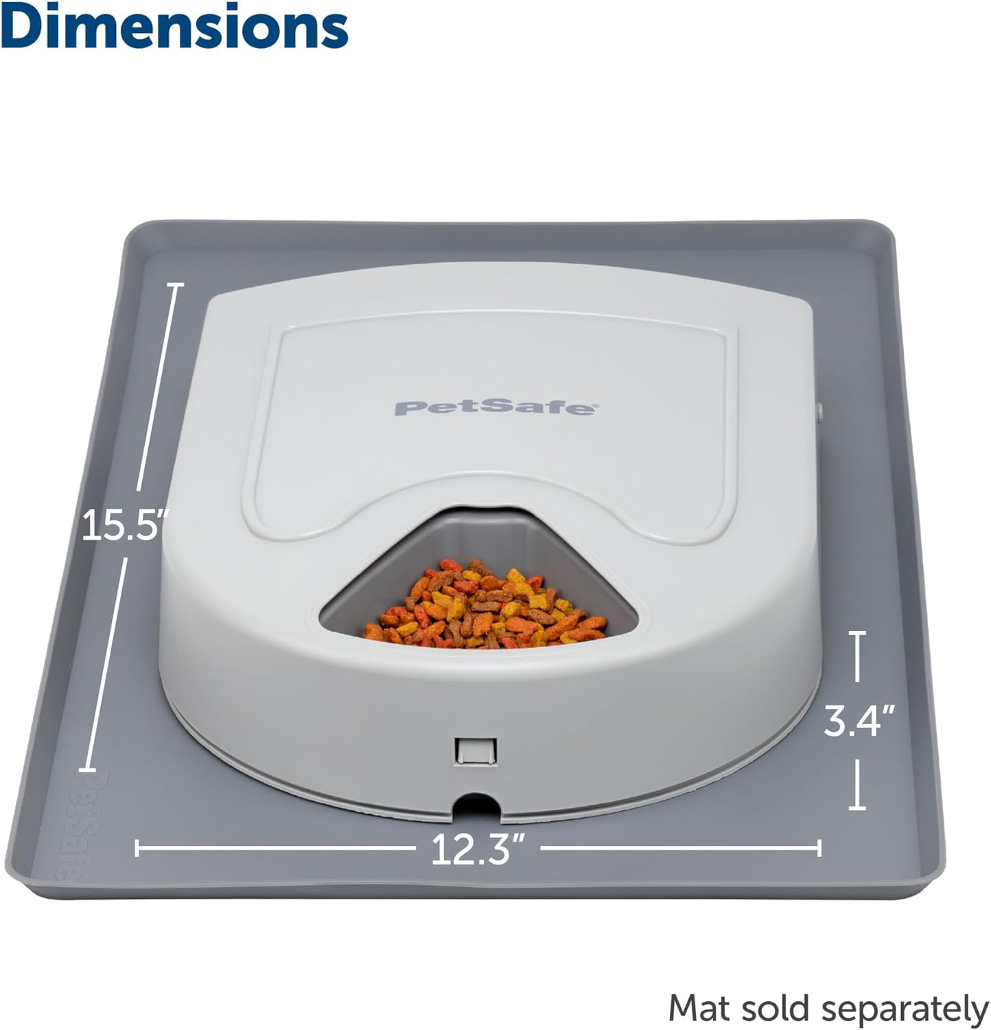 PetSafe Automatic Dog Feeder, 5 Meals, 40 oz Capacity, Plastic, for Dry Food, Multiple Pets