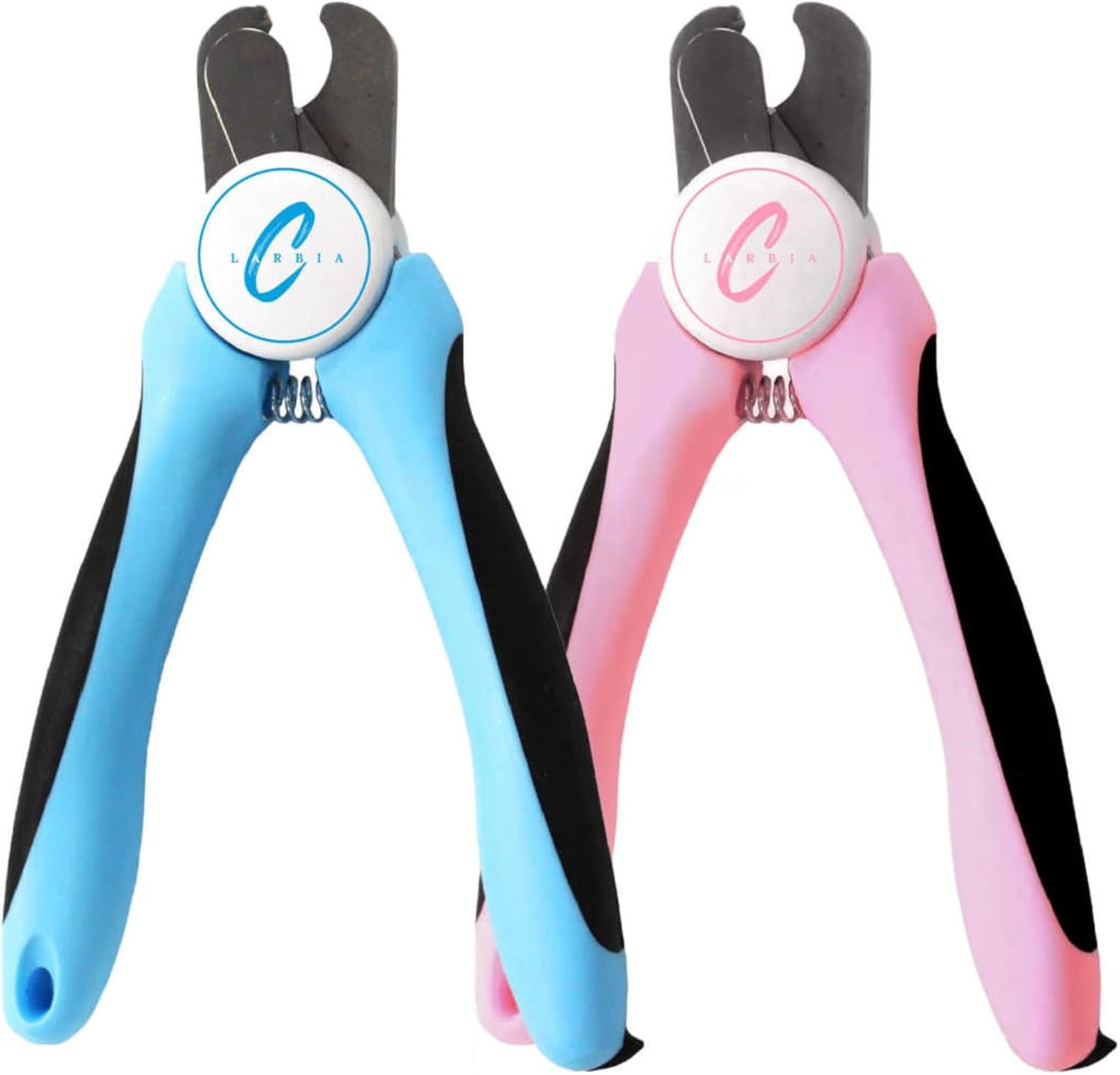 Pet Nail Clippers, Stainless Steel, Ergonomic Non Slip Design, Safe Home Pet Grooming for Cats and Dogs (Pink)