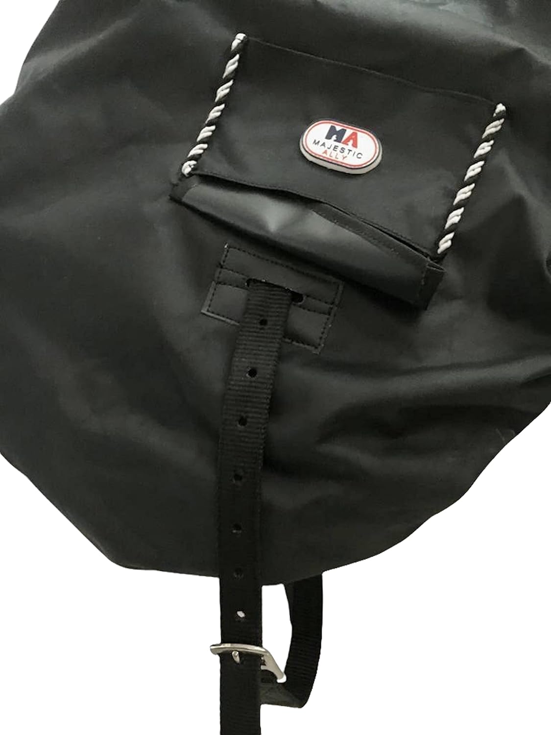 Majestic Ally Nylon Waterproof Fleece Lined Ride On English Saddle Cover-Multiple Color (Black)