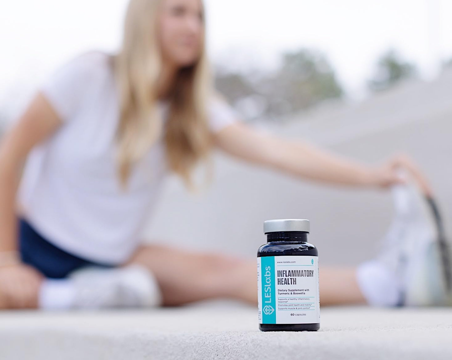 LES Labs Inflammatory Health – Joint Support, Muscle Function & Relaxation, Mobility– Turmeric, Boswellia, Quercetin, Ginger & CoQ10 – Non-GMO Supplement – 60 Capsules