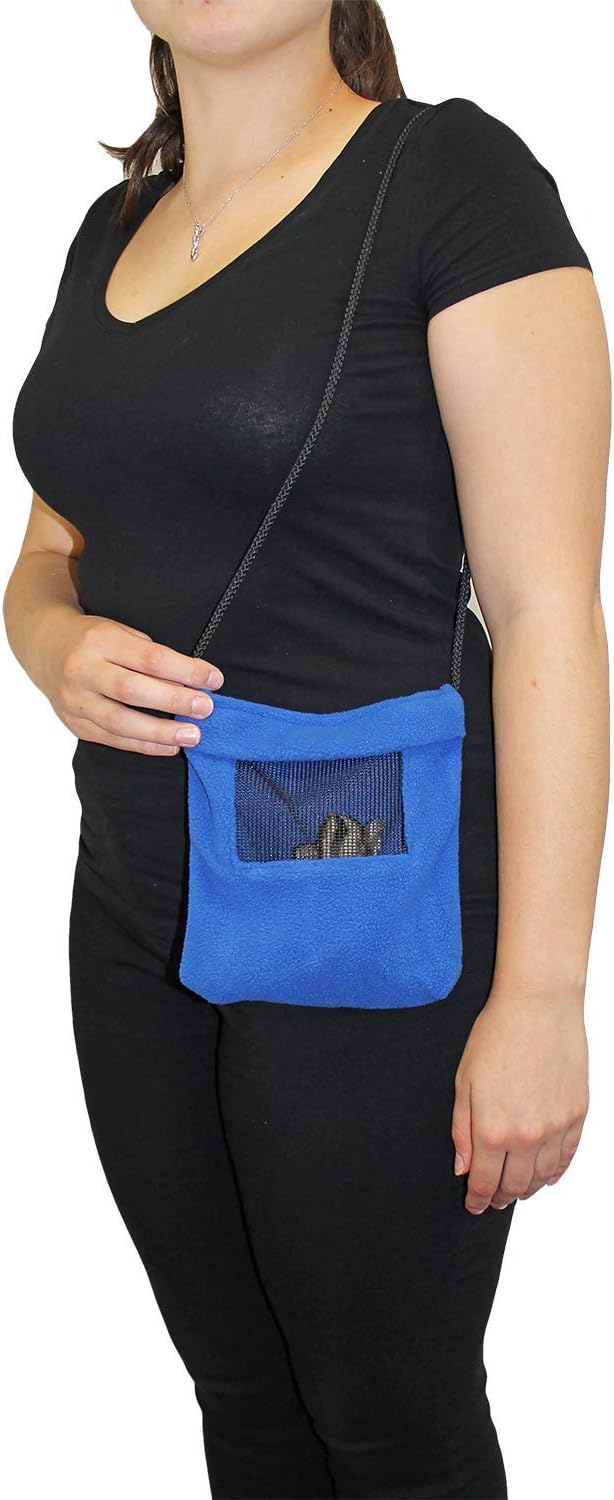 Exotic Nutrition Economy Carry Bonding Pouch (Grey) - for Sugar Gliders, Squirrels, Marmosets, Hamsters, Rodents, Rats, Reptiles, & Other Small Pets…