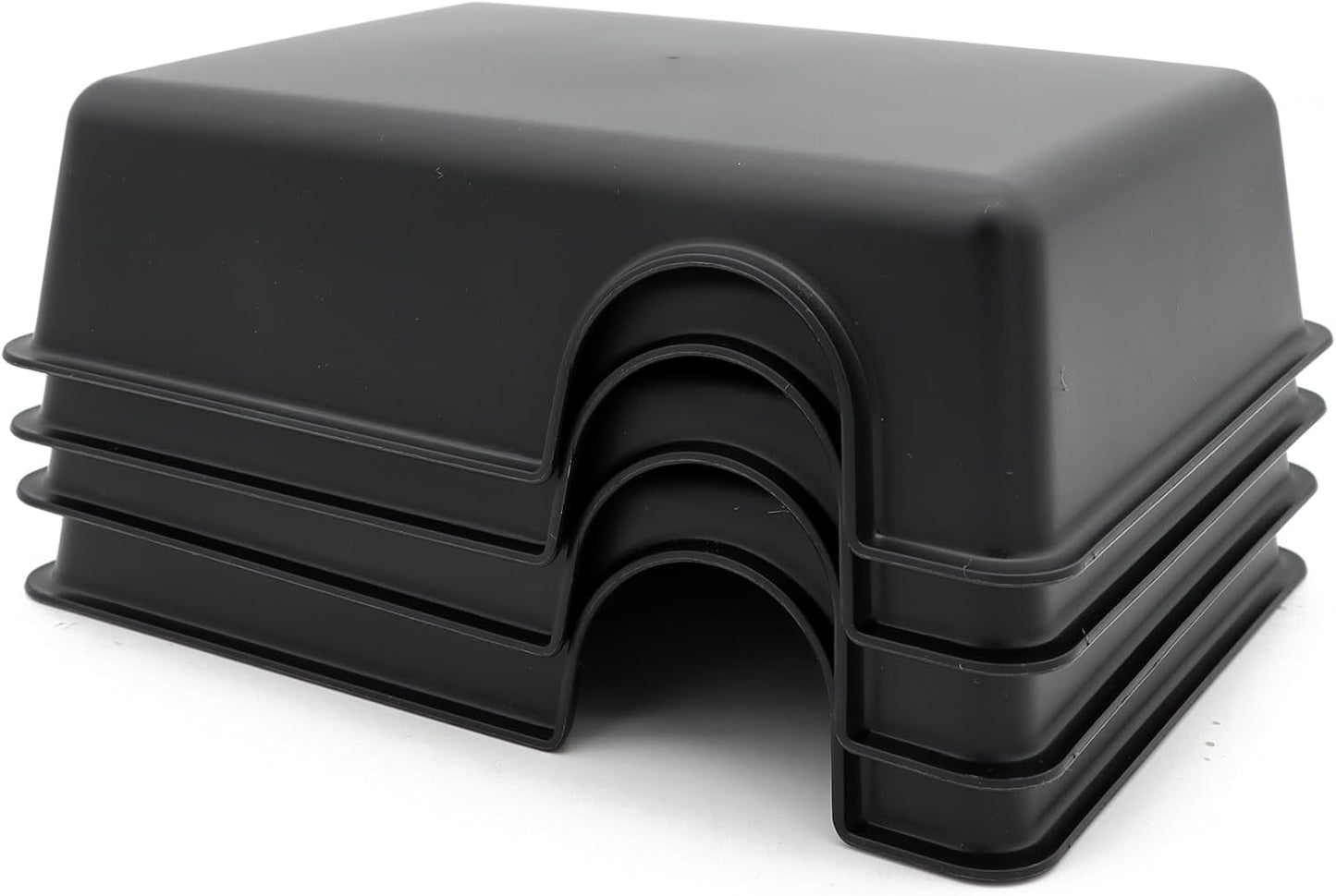 Reptile Hide Box Snake Hide Feel Secure and Safe, Gecko Hide (Black, Large 4 pcs)