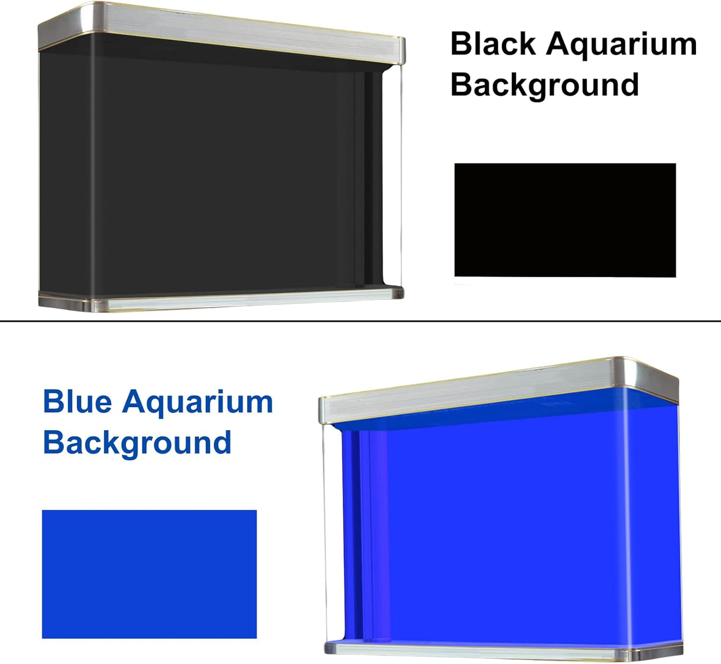 ELEBOX Aquarium Background Blue Black Fish Tank Background Wallpaper Double-Sided Aquarium Backing, Aquarium Decorations for 10 Gallon 20 Gallon Aquarium 11.8" x 24.4"