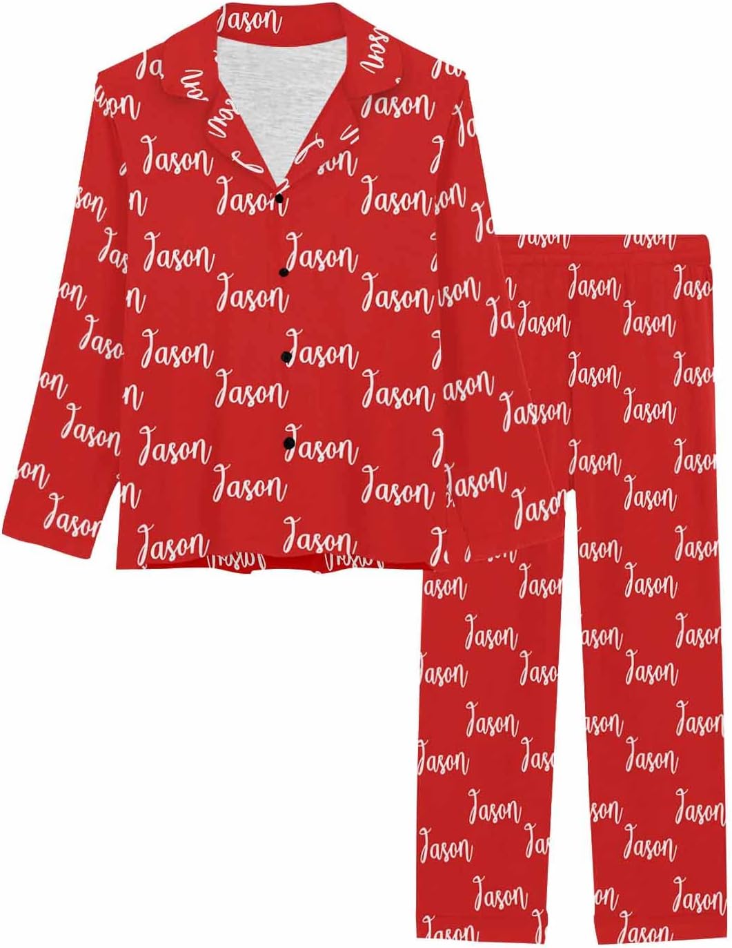 MyPupSocks Custom Face Pajamas for Women Set, Personalized Photo Long Sleepwear XS-XXL