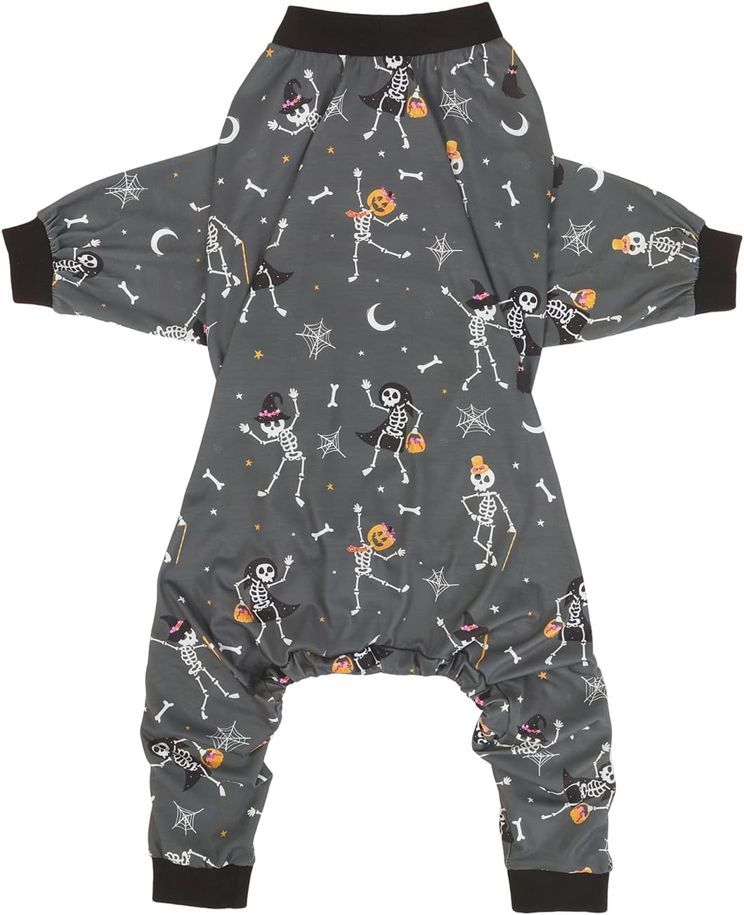 HDE Dog Pajamas One Piece Jumpsuit Lightweight Dog PJs Shirt for M-3XL Dogs Skeleton Bones - L