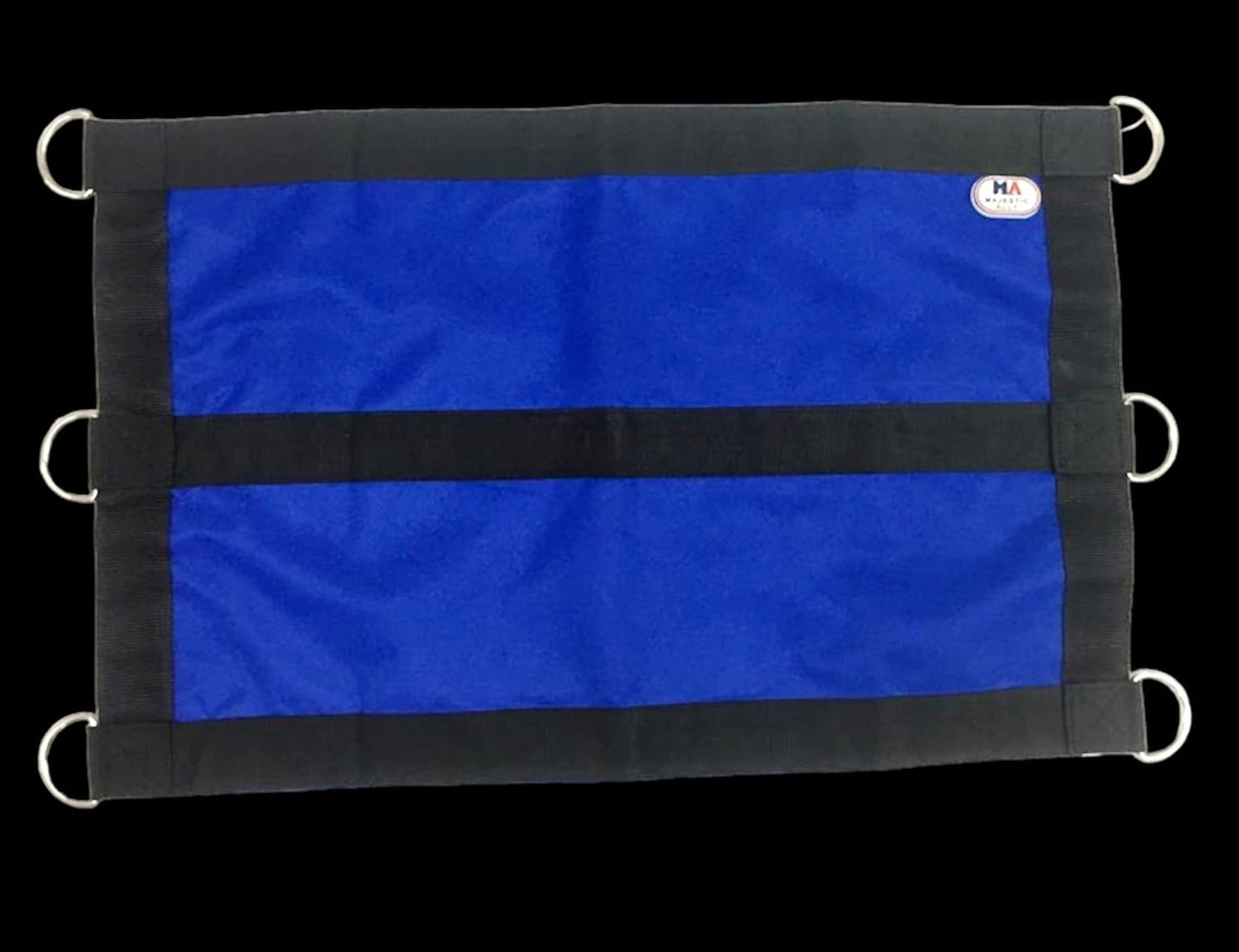Majestic Ally 1200D 29"x19" Horse Stall Guard with Replaceable and Adjustable Length Straps and Replaceable Hardware (Royal Blue Black)