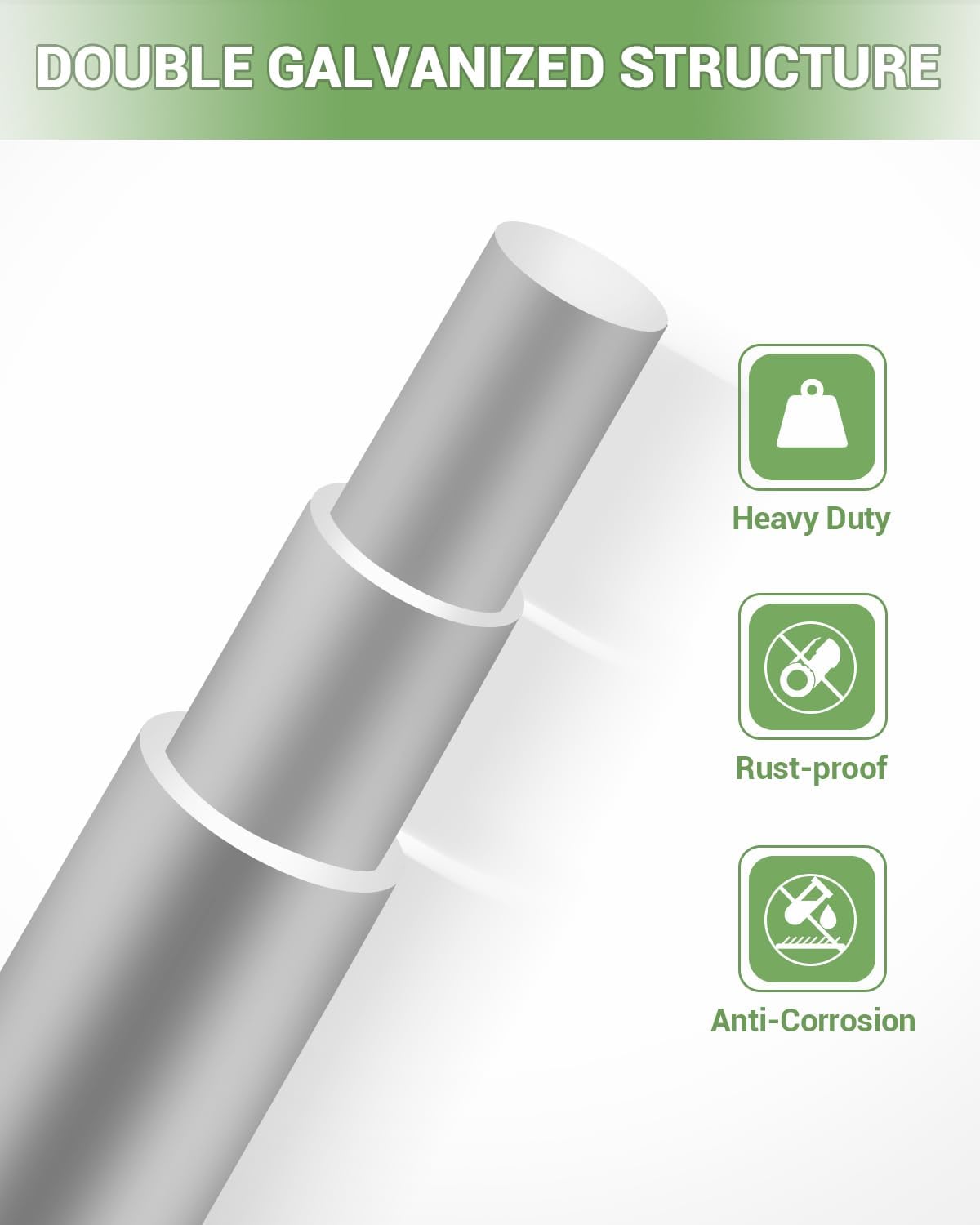 Cattle Farm Fence, 4ft x 164ft Galvanized Wire Fencing for Goat Deer Yard Livestock Animals Protection