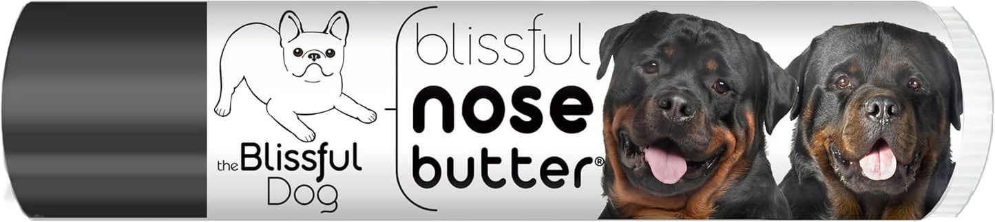 The Blissful Dog Rottweiler Nose Butter for Dry, Cracked Skin, Lick-Safe Dog Nose Balm with Moisturizing Shea Butter, Almond, Olive, and Essential Oils, Pet Supplies, Uncented, 0.15 oz.