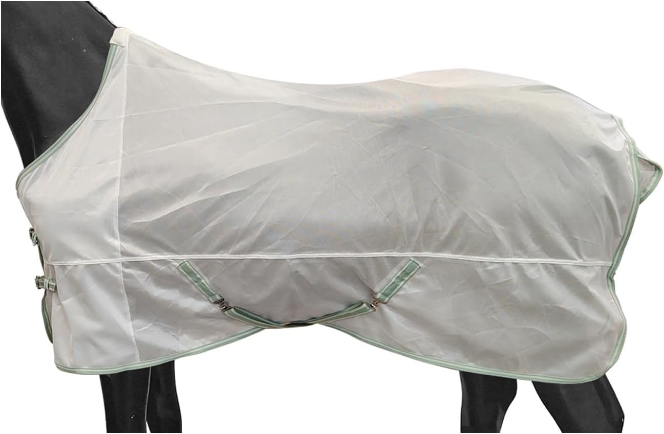 BARN & STABLE Breathable and Tear-Resistant Horse Fly Sheet with UV Protection Equine Summer Sheet Horse Fly Blanket with Removable Web Leg Straps