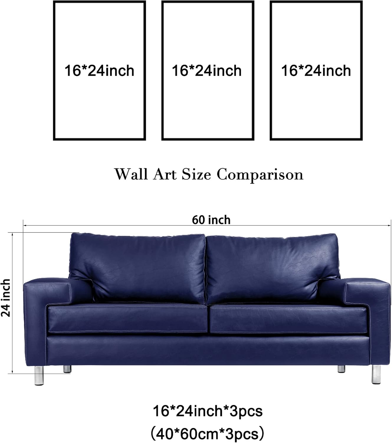 Wieco Art 3 Piece Blue Ocean Bottom Canvas Wall Art for Living Room Beach for Bedroom Wall Decor Seaview Pictures Painting On Canvas Modern Canvas Prints Artwork for Home Decorations