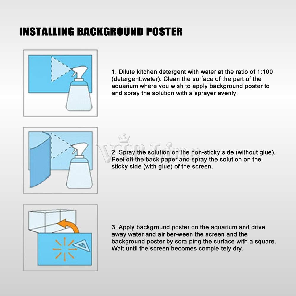 Rock Wall Aquarium Background Poster PVC Fish Tank Decor Landscape 24 36 48 72 (72" x 30"/ 183 x 76cm)