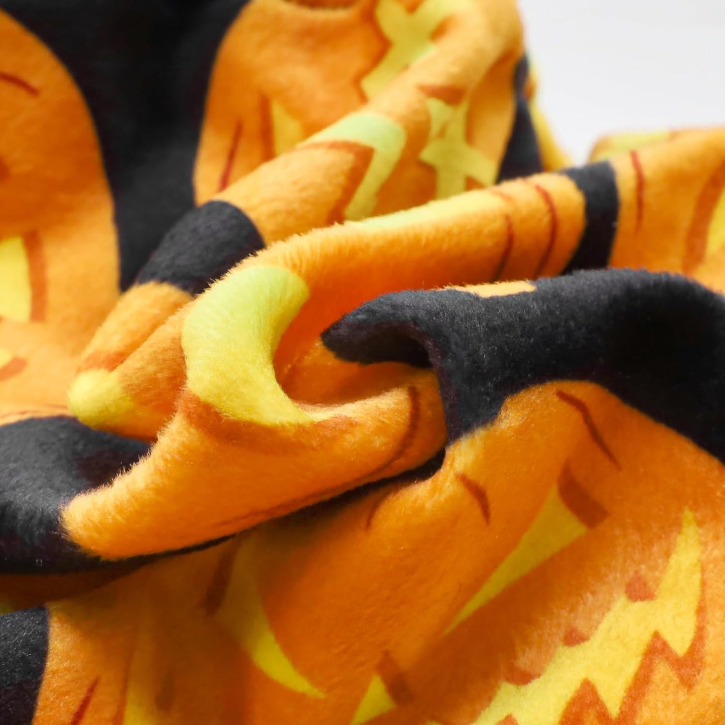 Fitwarm Halloween Pumpkin Dog Pajamas, Funny Dog Winter Clothes for Small Dogs Girl Boy, Pet Jumpsuit, Cat Halloween Costumes with Feet, Lightweight Velvet, Black, Orange, Small