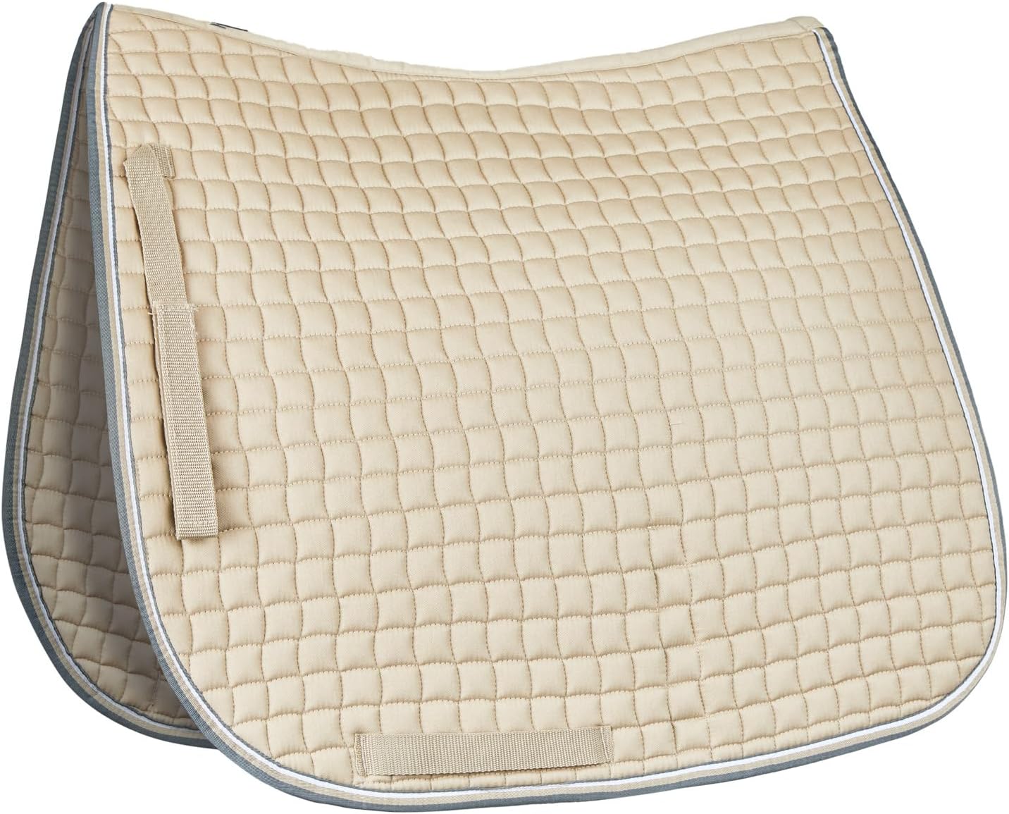 HORZE Adepto Quilted Quick-Dry Dressage Saddle Pad for Horses with Two-Tone Trim