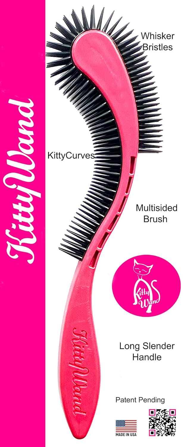 (Pink) Designed for Comfort, Created for Results. This innovative grooming brush features multi contoured bristles that gently adapt to your cats body for a stress-free brushing experience.
