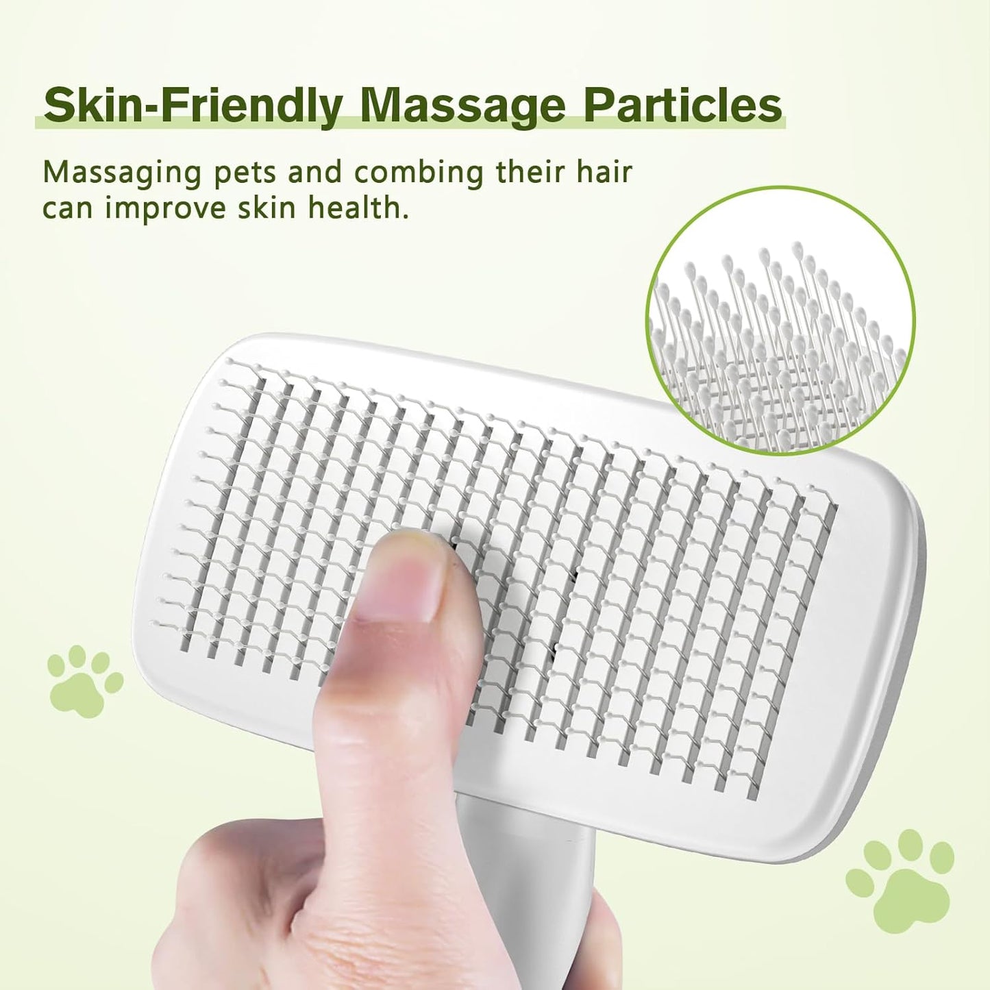 Pecute Self-Cleaning Slicker Brush for Dogs, Cats, Lightweight Dog Brush for Shedding Massaging Grooming, Cat Brush Gently Removes Loose Fur Undercoat for Dogs Cats Rabbits of All Hair Types