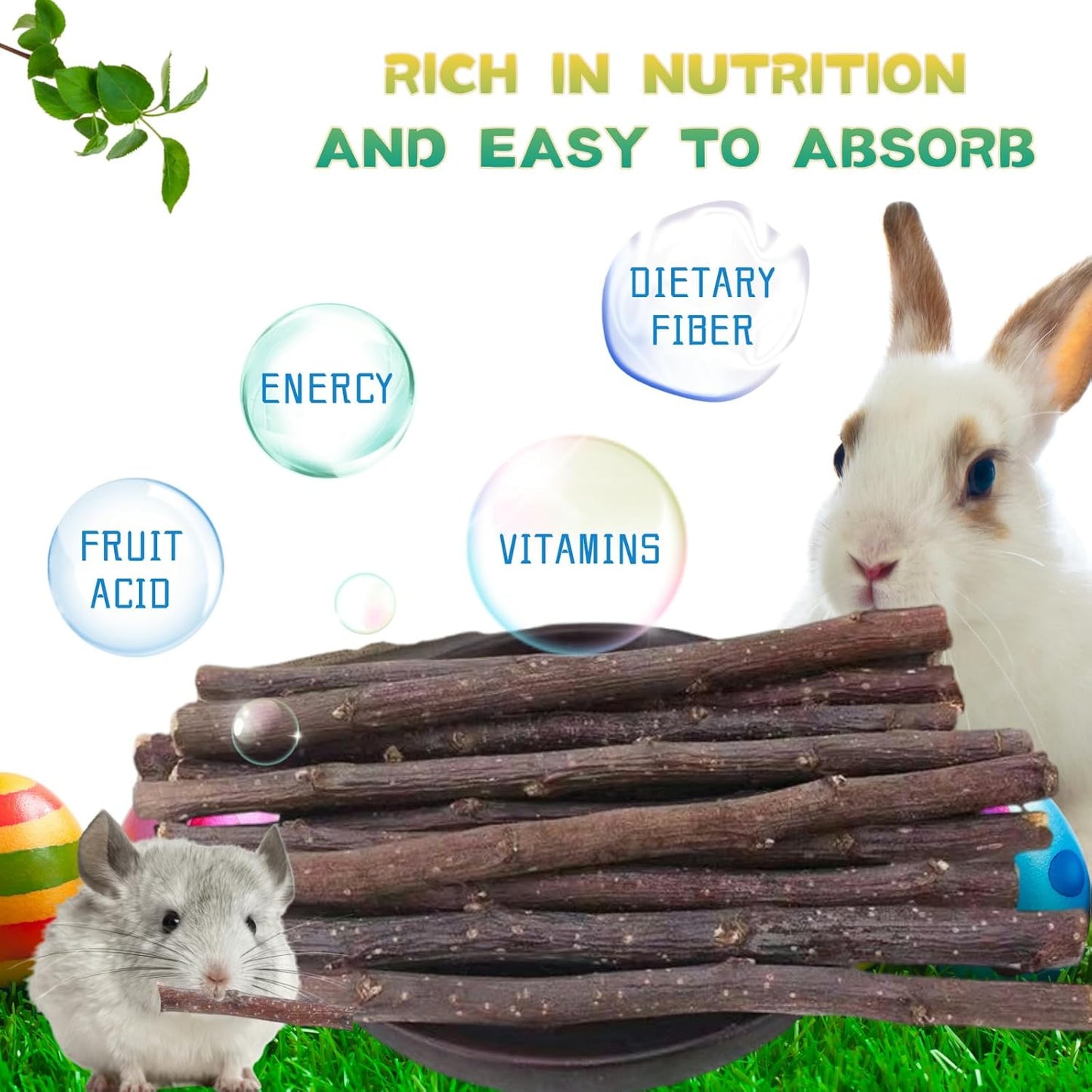 Rabbit Apple Stick Chewing Toy (Small)