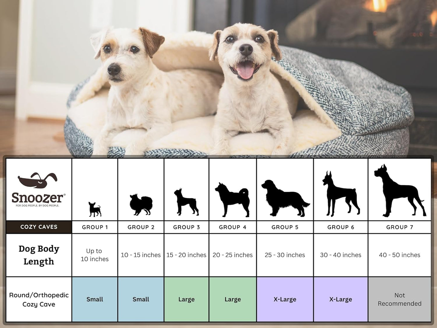 Snoozer Luxury Microsuede Cozy Cave Pet Bed, Large - Sapphire