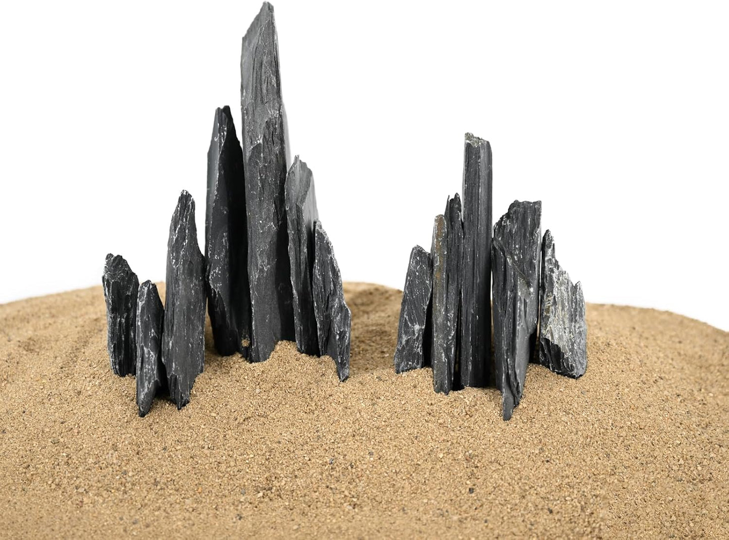 Natural Slate Stone Rocks 2 to 6 inch Aquariums Stone for Aquascaping,Terrariums,Reptile Enclosures,Paludariums, and Gardens-10lb