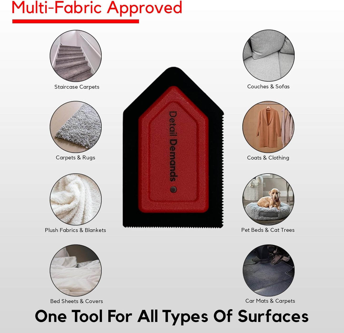 Mini Pet Hair Remover | Dog Hair Remover for Car Carpet & Car Cleaning Supplies, Cat Hair Remover for Furniture, Reusable Carpet Brush and Lint Remover, Pet Hair Removal Tool