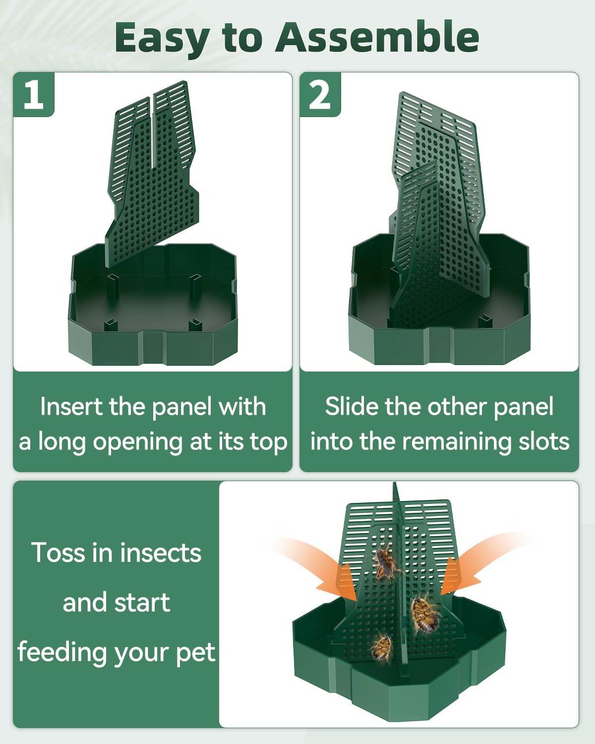 Pawfly Chameleon Feeding Bowl, Climbable Chameleon Feeder, Large Plastic Reptile Feeder Box, Bearded Dragon Food Container, Bug Bowl for Lizards, Geckos, and Frogs