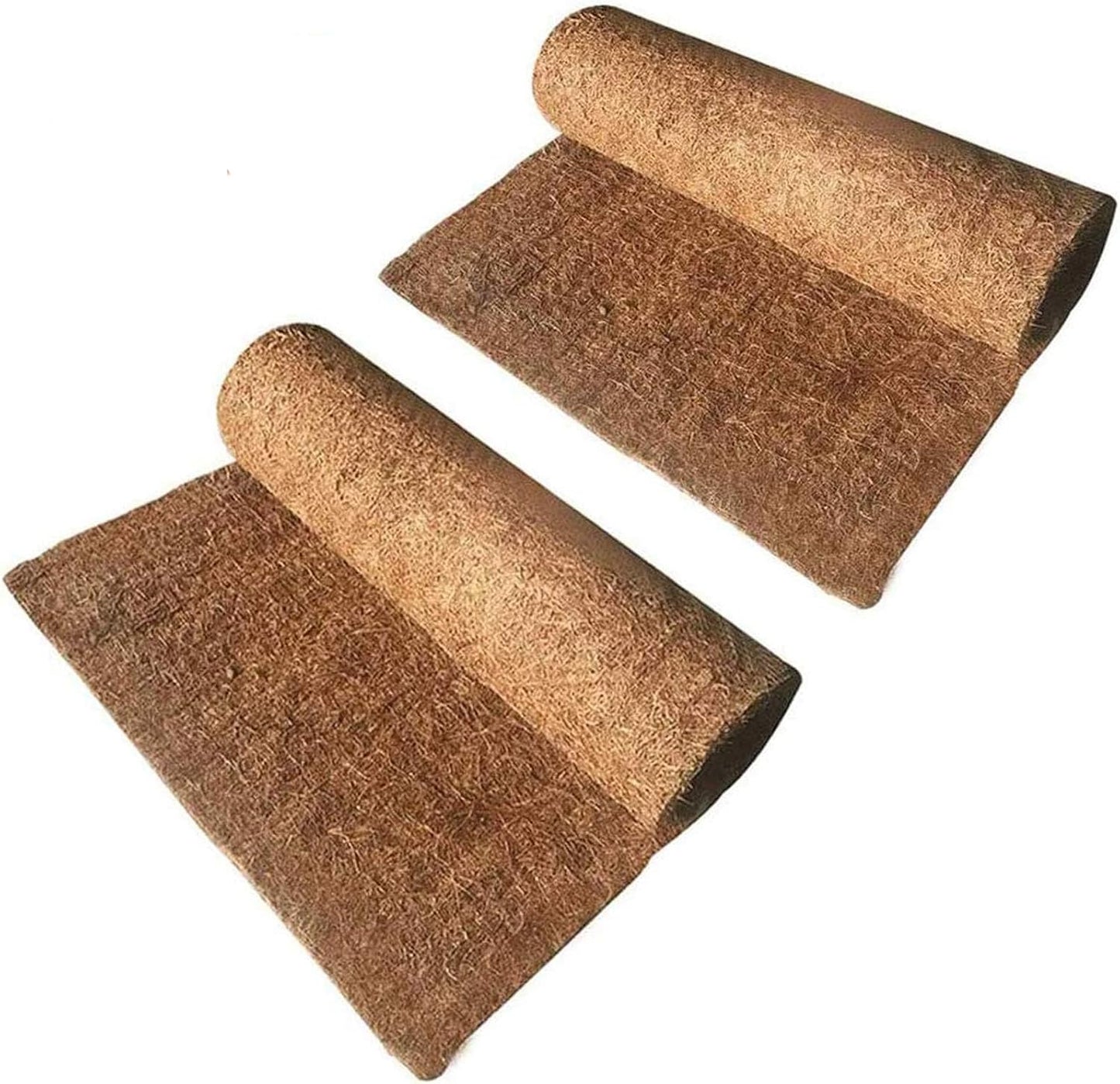 Hamiledyi Reptile Carpet Natural Coconut Fiber Tortoise Carpet Mat for Pet Terrarium Liner Reptile Supplies for Lizard Snake Chameleon Turtle Bedding Bunny Rabbit Mat (2 x Sheets)