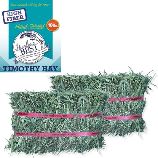 Grandpa's Best Timothy Hay Mini Bale, 10 Lbs (Packaging may vary),Brown