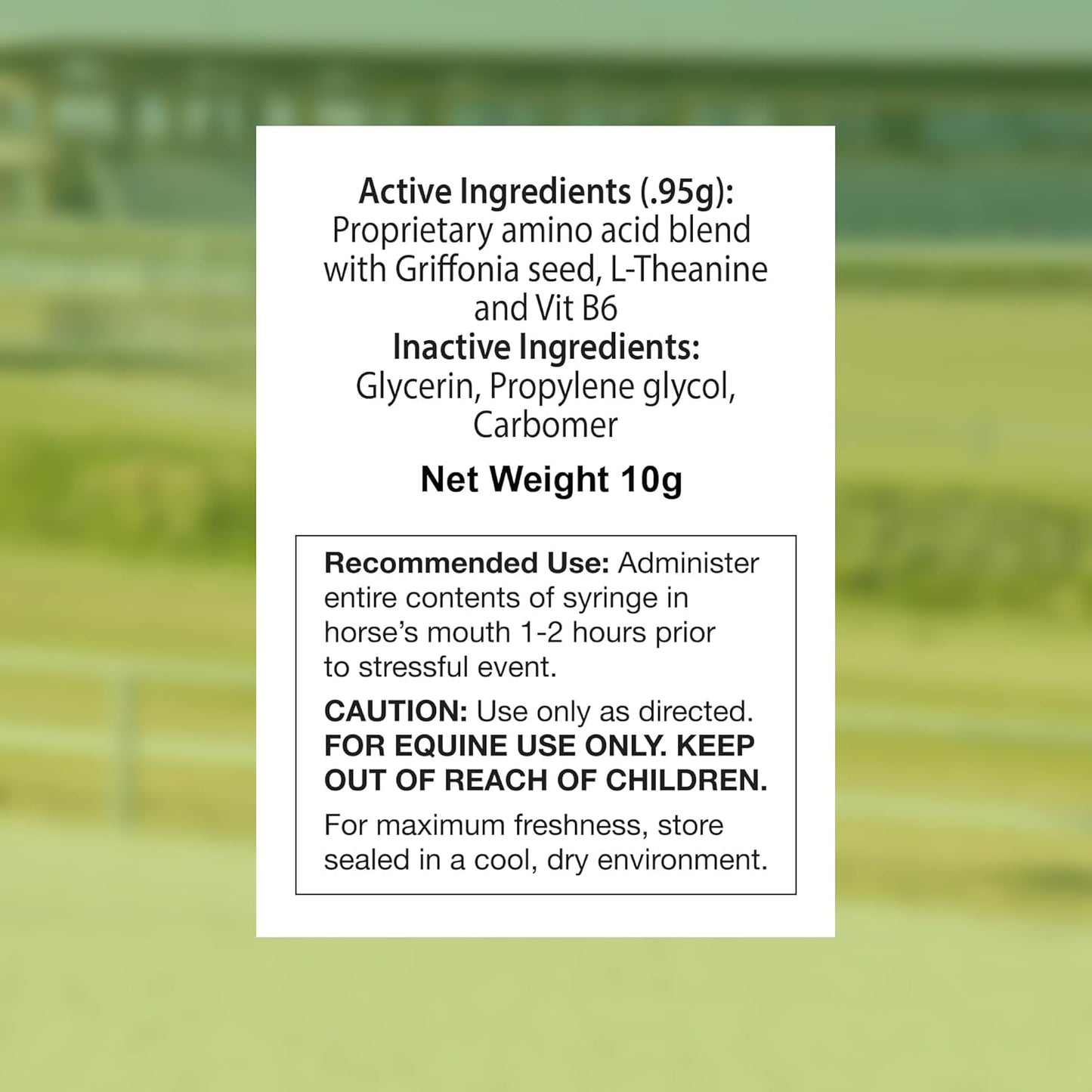 SynChill AF Calming Gel for Nervous Horses - Single Serving - Advanced Formula with L-Theanine, Increased Potency, 100% Natural Supplement, Disposition & Confidence Support for Horses - 12 Pack