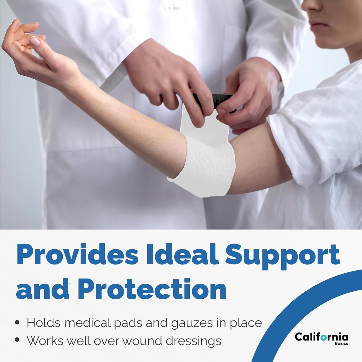 Self-Adhesive Bandage Wrap - Suitable for All Sports - Breathable Athletic Tape for Wrists - Knee and Ankle - Self Adhesive Bandage- 2 Inch- 24 Pack - White