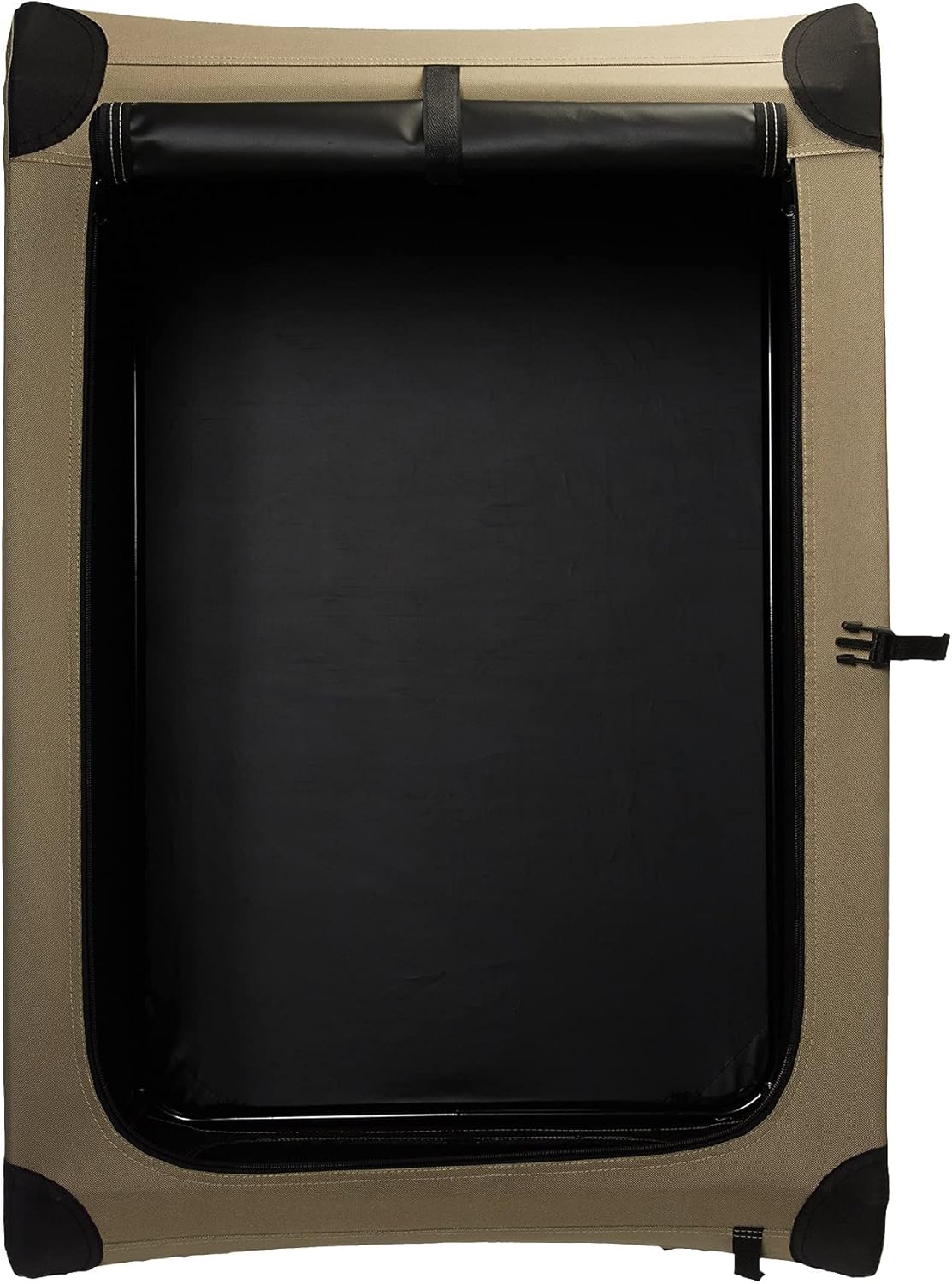 Amazon Basics Folding Soft Crate for Cat, Dog, Rabbit, Portable and Collapsible, 36 Inch, Tan, L 36" x 24" x 24"