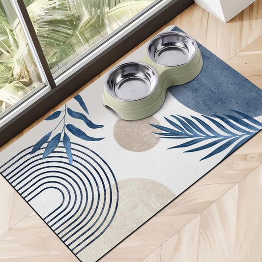 Dog Food Mats for Floors, Absorbent Dog Bowl Mat for Food and Water Dispenser Mat, Quick Dry Cat Food Mat Pet Supplies