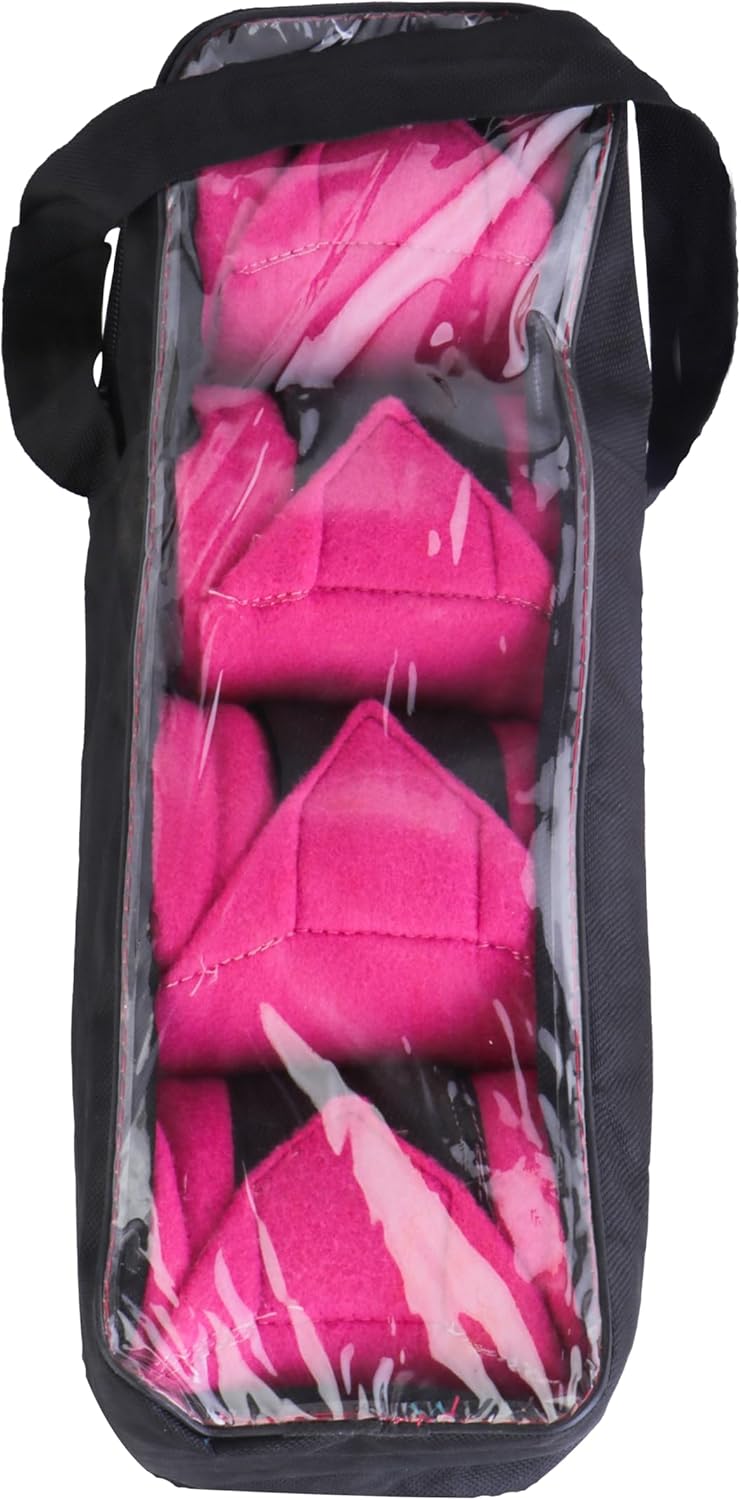 Horse Leg Bandage/Horse Leg wrap (Set of 4) Red, Blue, Navy Blue, Black, Pink, and White (Pink)