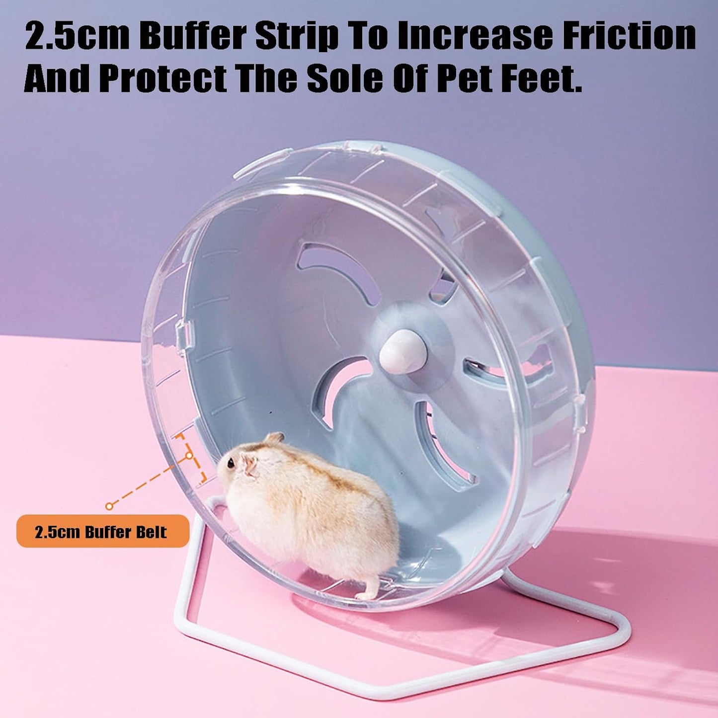 GKYZBB Hamster Wheel, 8.5 inch Silent Hamster Exercise Running Wheel with Stand,Pet Small Animals Exercise Running Toys,Adjustable Quiet Spinner for Guinea Pigs, Sugar Gliders, Gerbils
