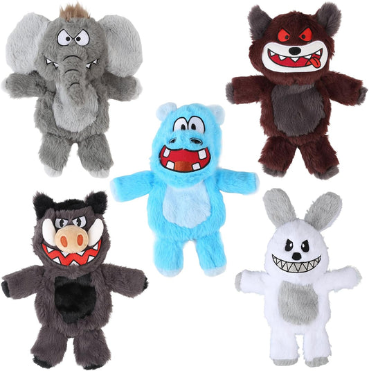 Bzonsmart Squeaky Dog Toys, 5 PCS Crinkle Dog Toy Plush, Dog Toys Value Pack for Small Medium and Large Dogs, Dog Chew Toys to Keep Them Busy