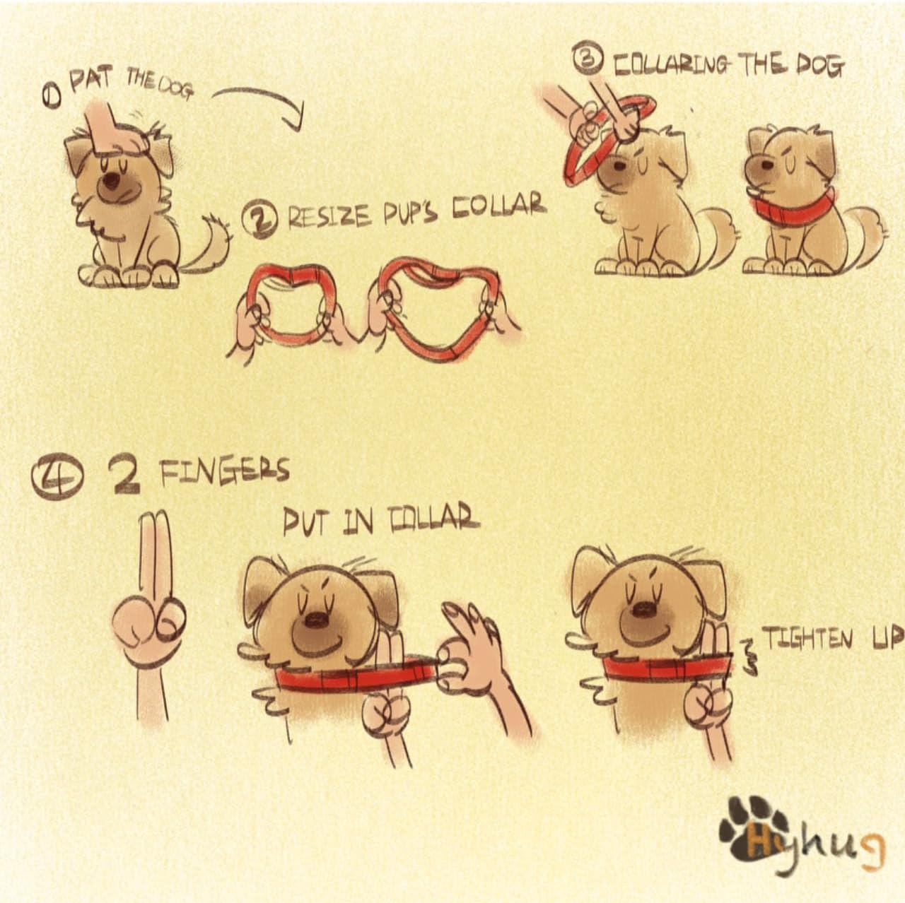 Hyhug Adjustable Solid Study Nylon Anti Escape Durable Martingale Not Slip Training Puppy Dog Collar. (Small, Bright Blue)