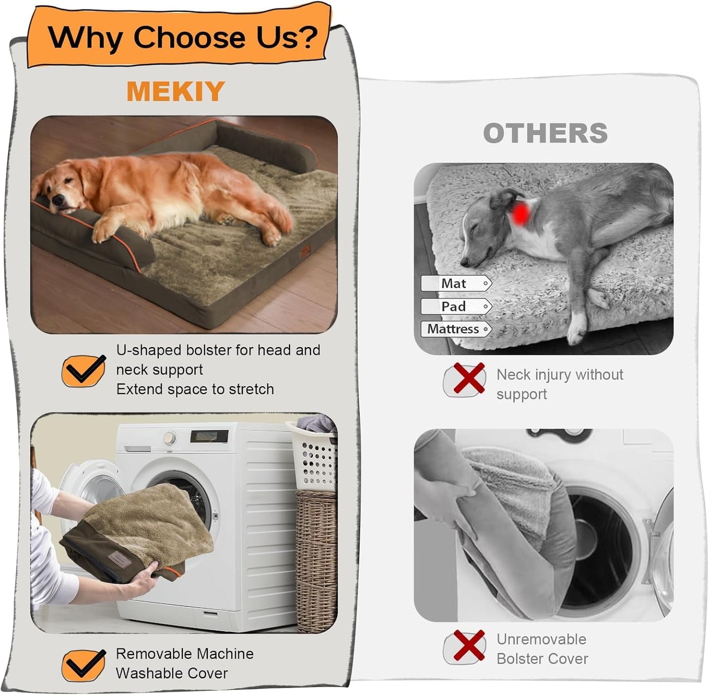 Small Dog Bed and Cat Sofa Waterproof Orthopedic Dog Beds for Small Dogs Cat Bed Comfy Pet Couch Sofa Beds with Washable Removable Cover & Non-Slip Bottom