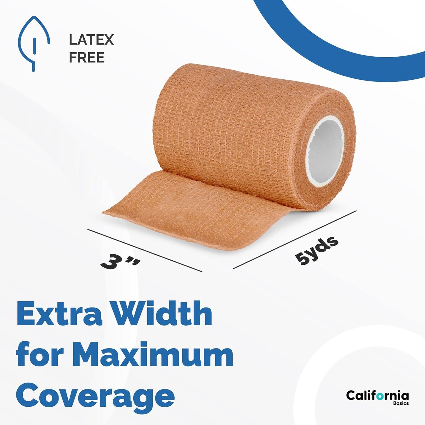 Self-Adhesive Bandage Wrap - Suitable for All Sports - Breathable Athletic Tape for Wrists - Knee and Ankle - Self Adhesive Bandage- 3 Inch- 12 Pack - Brown