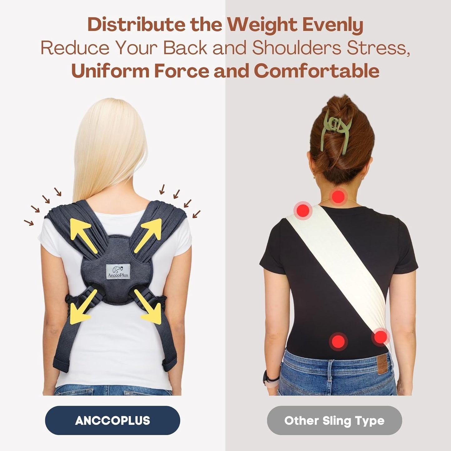 Dog Carrier for Small Dogs, Front Facing Dog Carrier Sling, Hands Free Cat Sling, Size Adjustable, Reducing Back Pain, Soft Cotton, Premium Dog Sling Carrier (Regular, Charcoal Black)