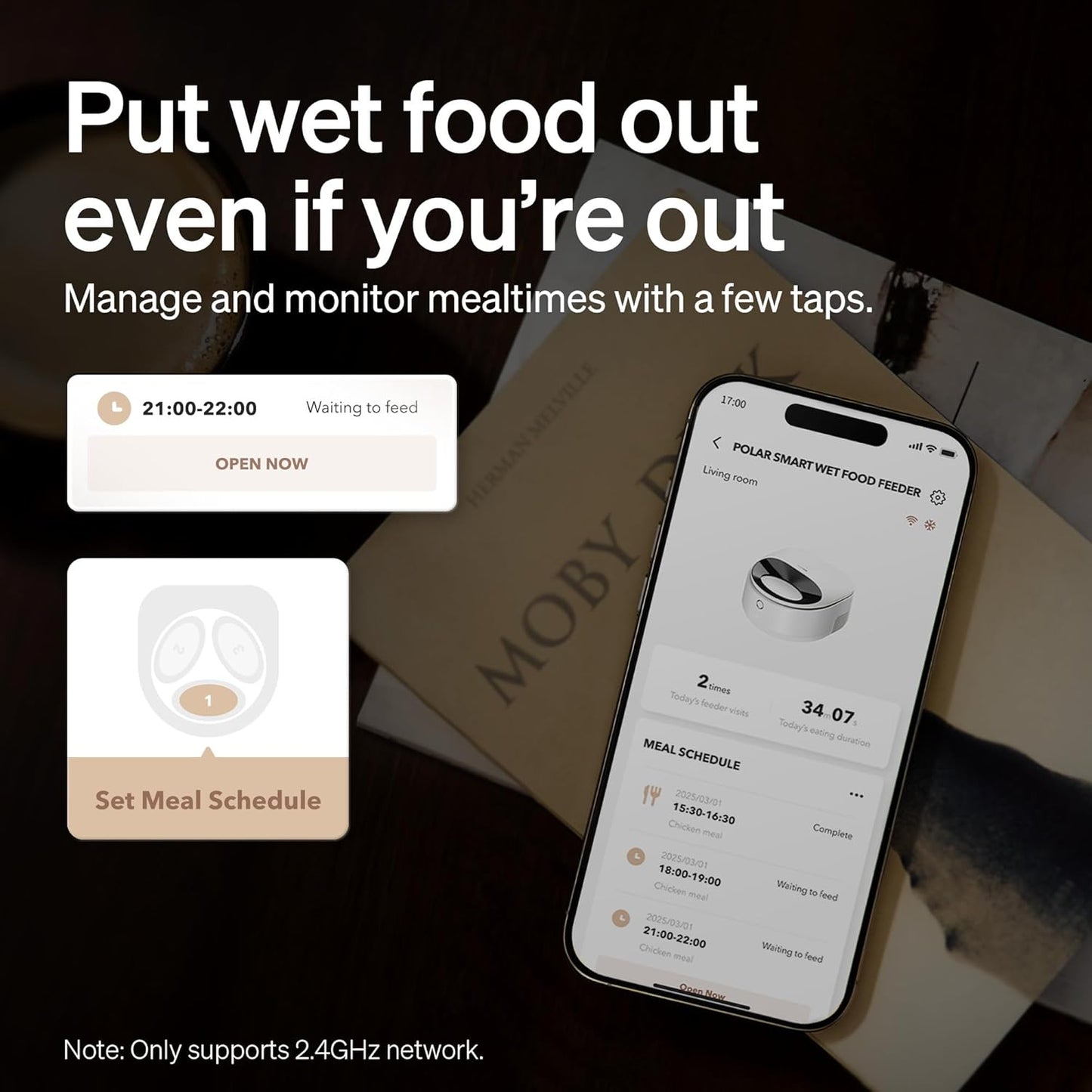 PETLIBRO Automatic Cat Feeder Wet Food with Stainless Steel Bowl, Refrigerated Auto Cat Feeder with Semiconductor Cooling, 3 Fresh Meals for 3 Days, App-Controlled Pet Food Dispenser, Easy to Clean