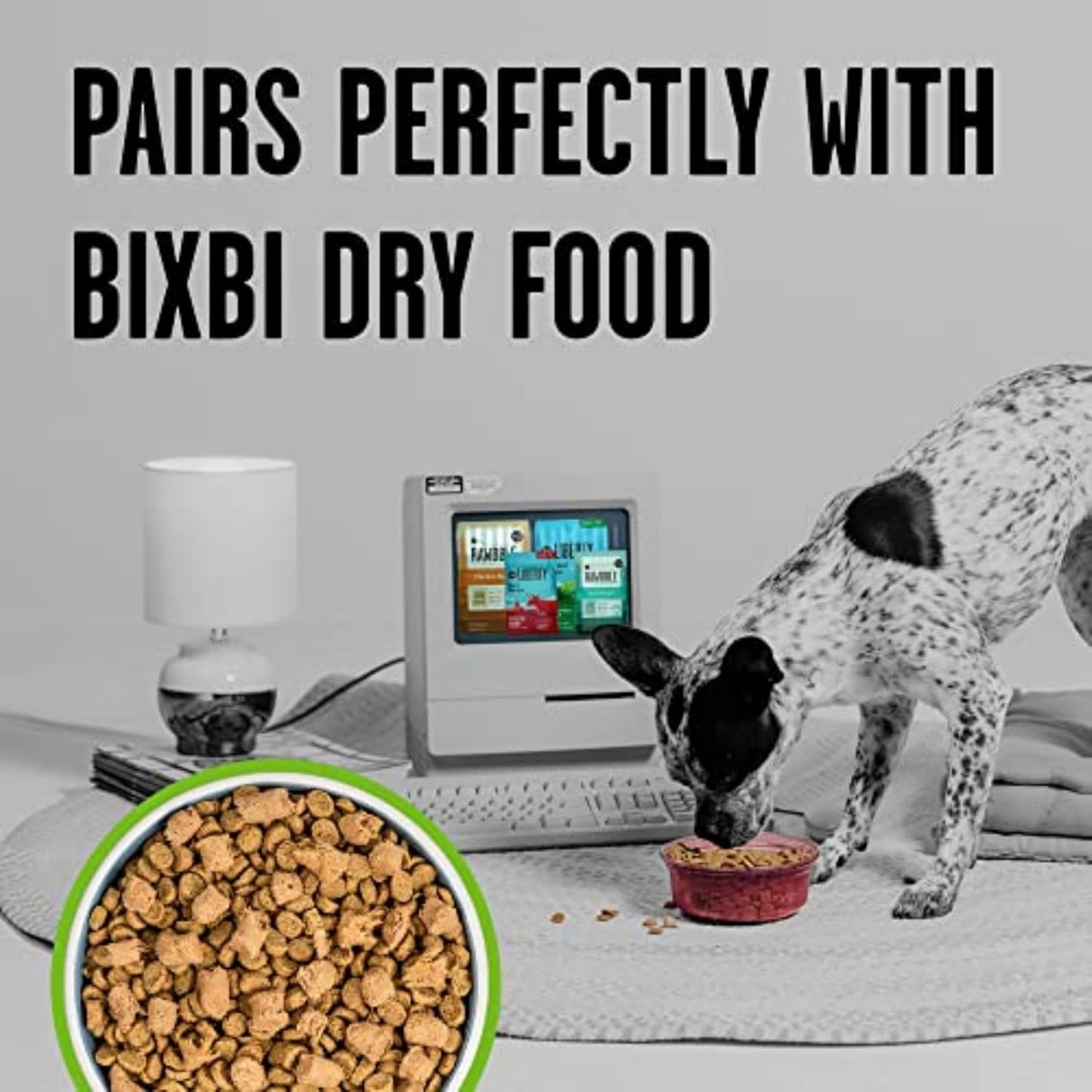 BIXBI Rawbble Freeze Dried Dog Food, Pork Recipe, 26 Oz - 97% Meat And Organs, No Fillers - Pantry-Friendly Raw Dog Food For Meal, Treat Or Food Topper - USA Made In Small Batches