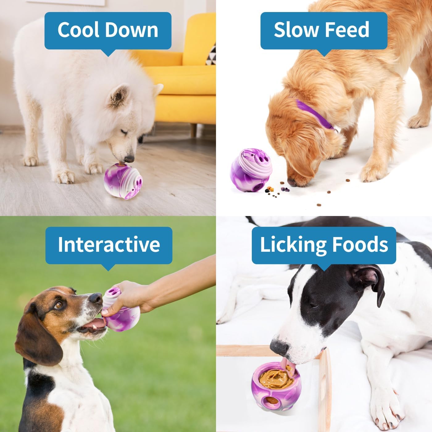 Dog Toy, Frozen Treat Toys, Treat Dispensing Chew Toy for Small Medium Large Dogs, Long-Lasting Interactive to Keep Pup Distracted & Reduces Anxiety, Freezable Fillable Dog Puzzle Toys - Green