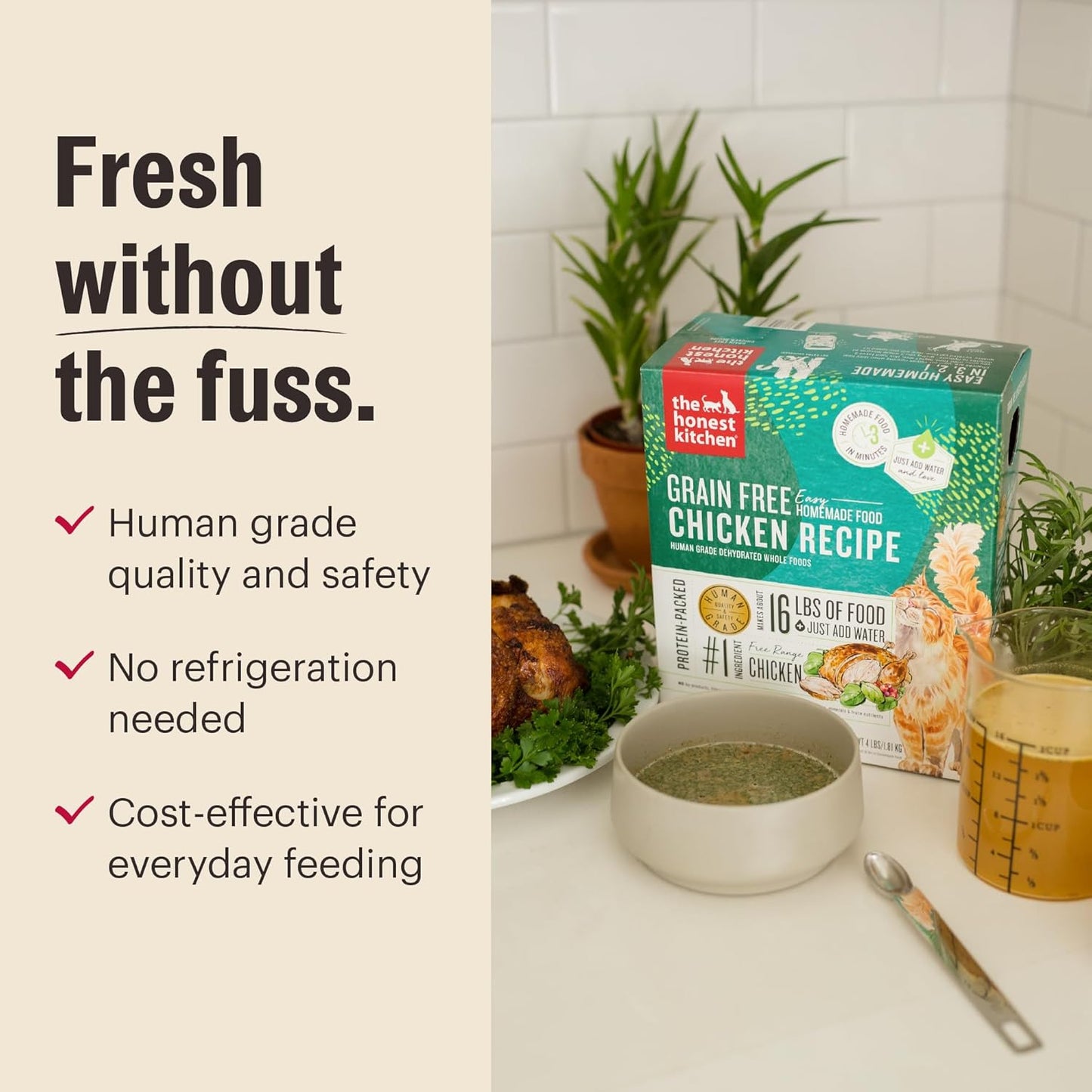 The Honest Kitchen Dehydrated Grain Free Turkey Cat Food, 4 lb Box