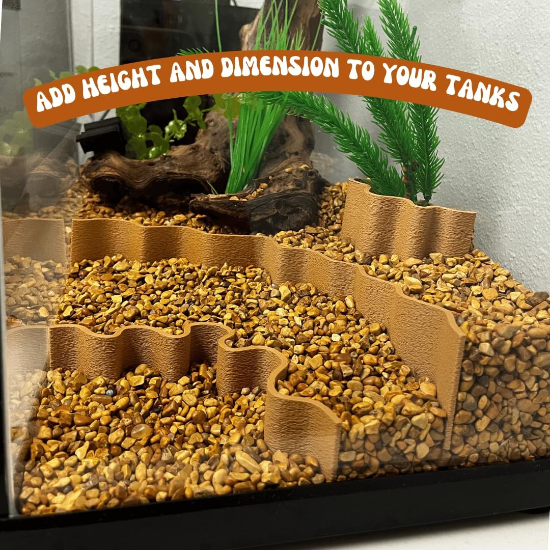 REEFSHAPE Aquarium or Terrarium Substrate Cliffs Combo Pack | Separate Substrate Layers in Aquariums or Terrariums to Create Cliffs & Depth | Made in USA (Cliff Combo, Tan)