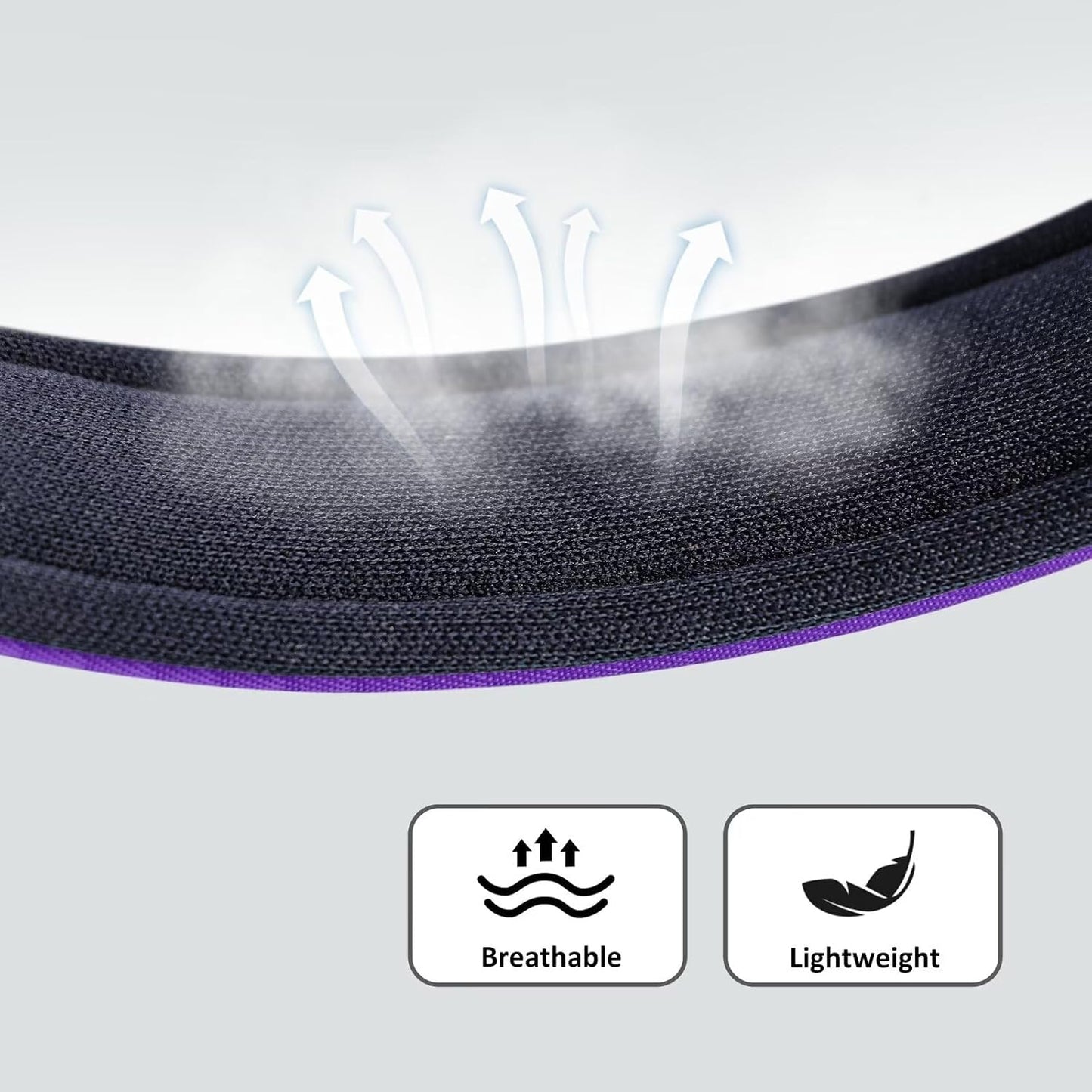 Didog Soft Padded Dog Collars for Small Dogs, Lightweight and Breathable Dog Collar with Metal Buckle for Puppy, Purple, S