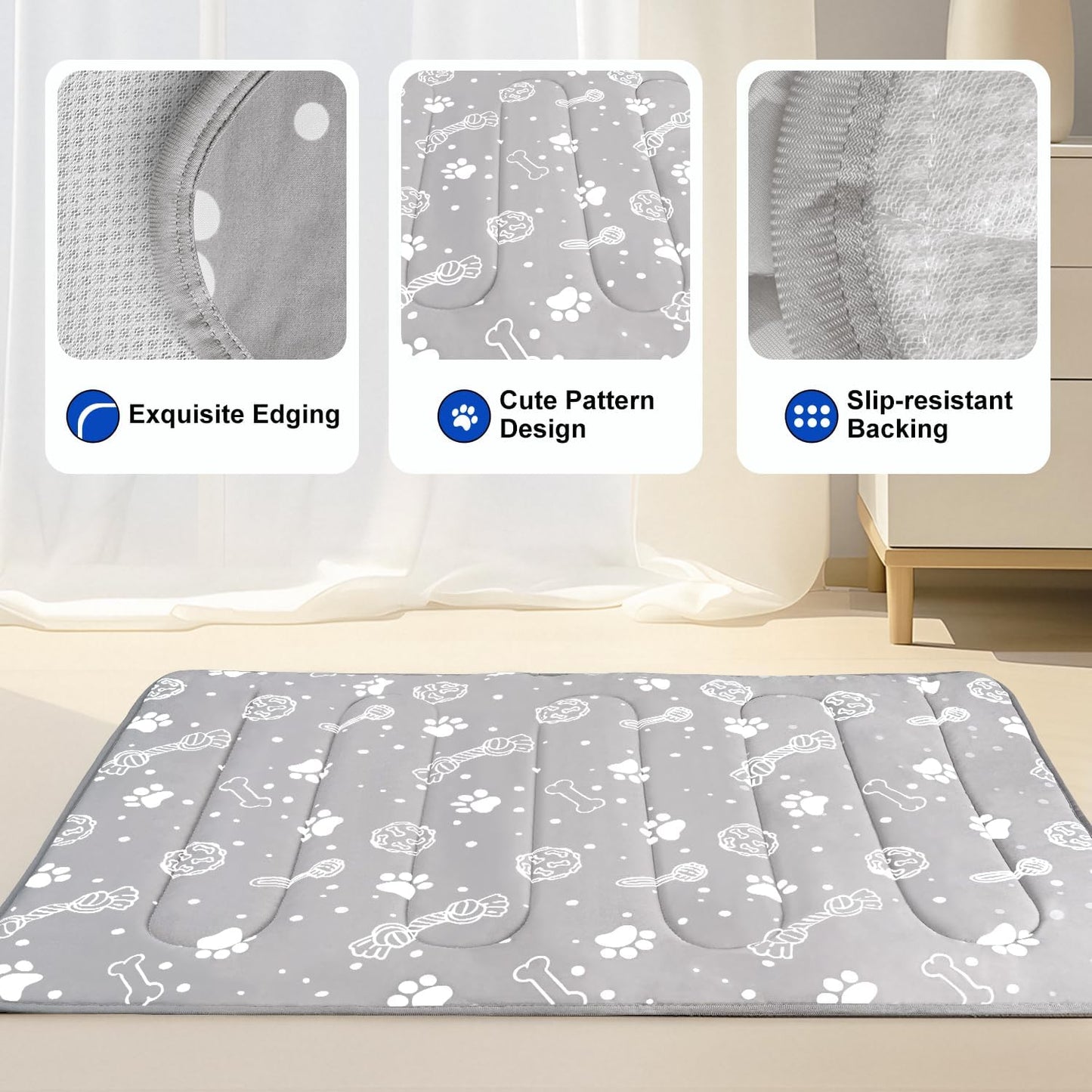 MH MYLUNE HOME Upgrade Cooling Mat for Pets, 28”x39” Arc-Chill Fiber Reinforced Padding, Heat-Absorbing Color-Changing Pet Pad, Foldable/Washable Summer Bed