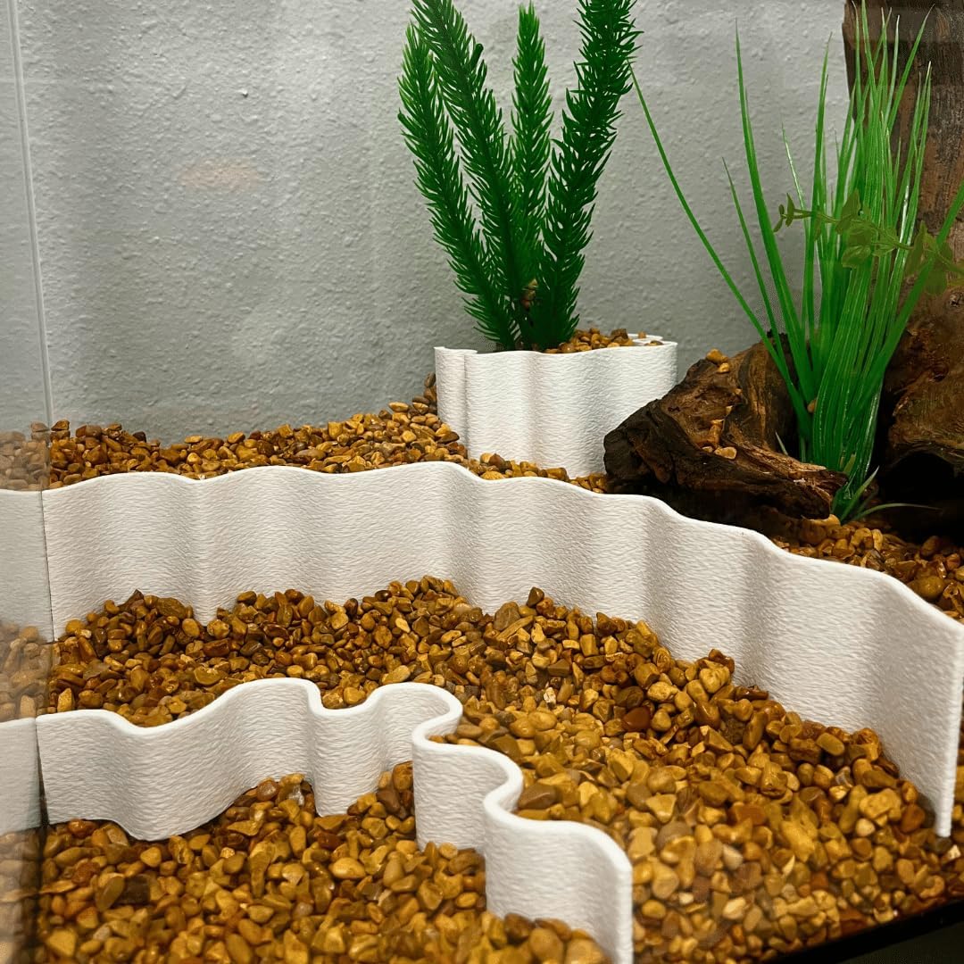 REEFSHAPE Aquarium or Terrarium Substrate Cliffs Combo Pack | Separate Substrate Layers in Aquariums or Terrariums to Create Cliffs & Depth | Made in USA (Cliff Combo, White)