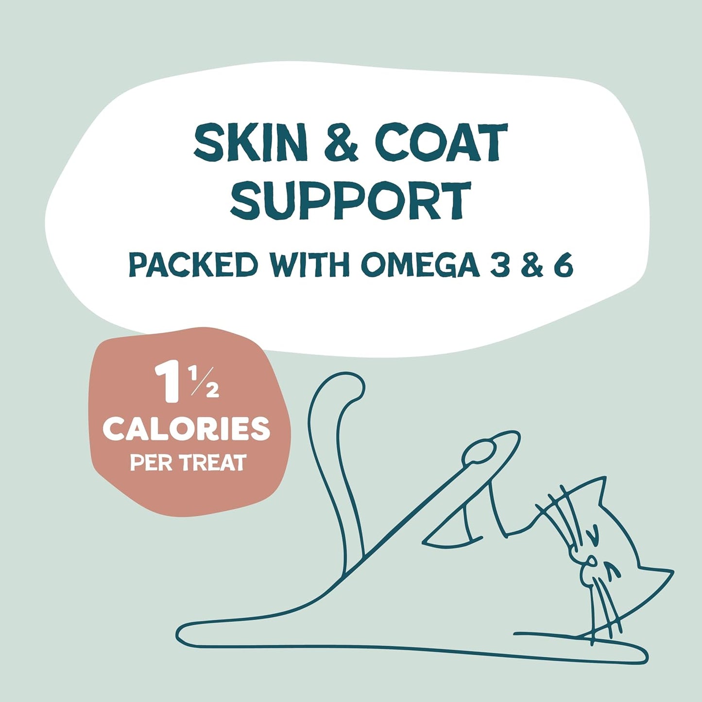 Shameless Pets Crunchy Cat Treats - Kitty Treats for Cats with Skin & Coat Support, Natural Ingredients Kitten Treats with Real Salmon, Healthy Flavored Feline Snacks - Yam Good Salmon, 1-Pk