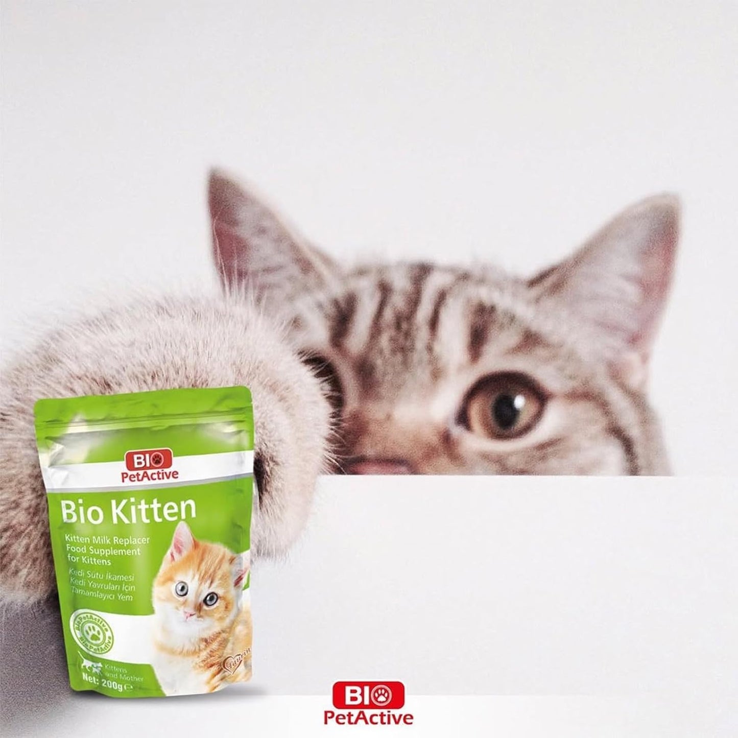 Bio Pet Active Kitten Milk Replacer - Easy-to-Digest Milk Powder with Vitamins, Minerals and Taurine for Kittens and Mothers, 7.05 oz