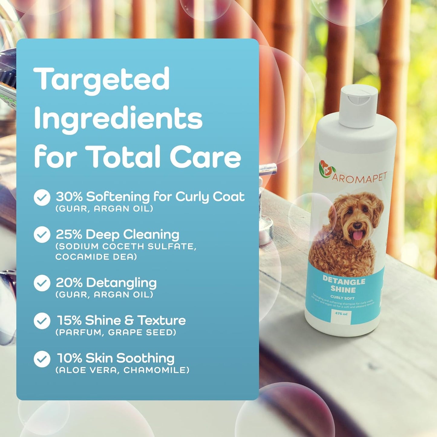 Sensitive Care -Tangle-Free-Silky Shine Softening and detangling Shampoo, Delicate Coat Clean & Odor Control Shampoo – Advanced Shine Formula for Dogs (Doodle & Poodle, 16 Fluid Ounces)